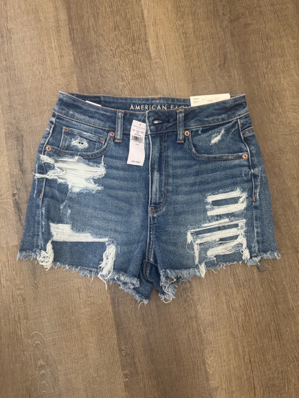 New with tags! American Eagle Outfitters Ripped Dark Blue Denim Cutoff Shorts
